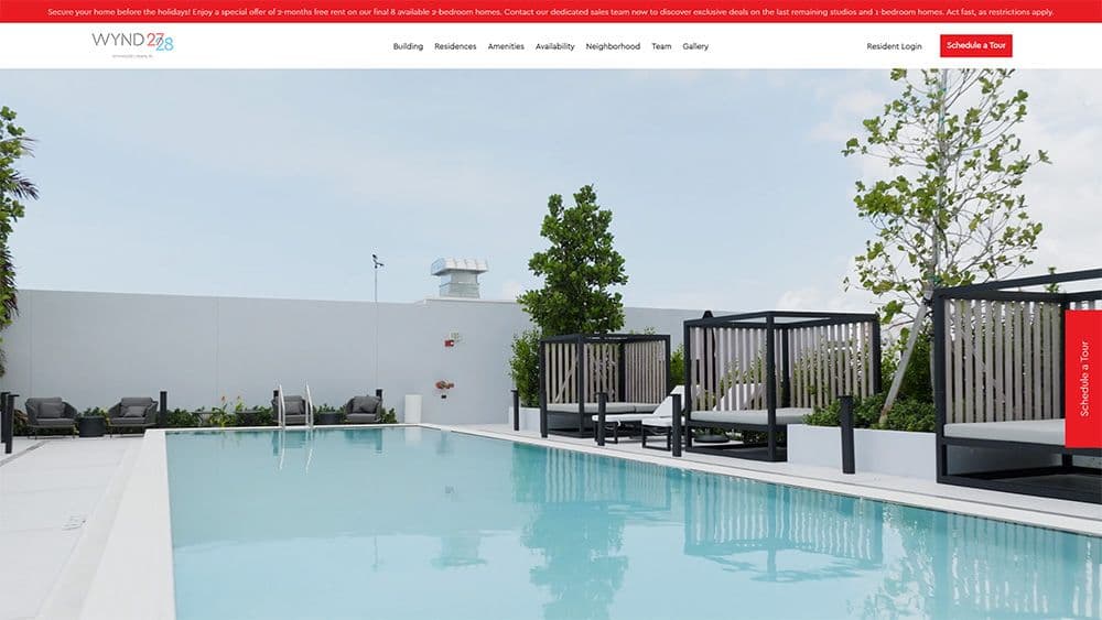 Wynd Miami website design