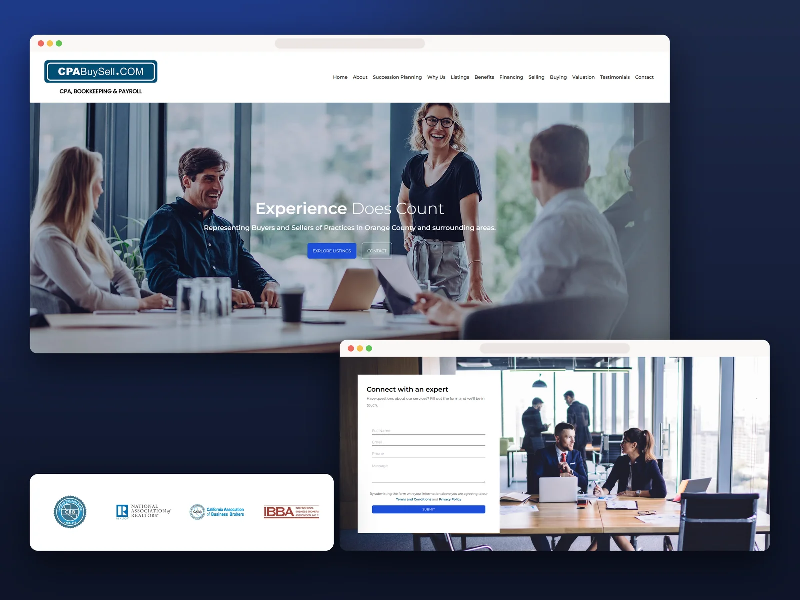 CPA Buy & Sell business brokerage website