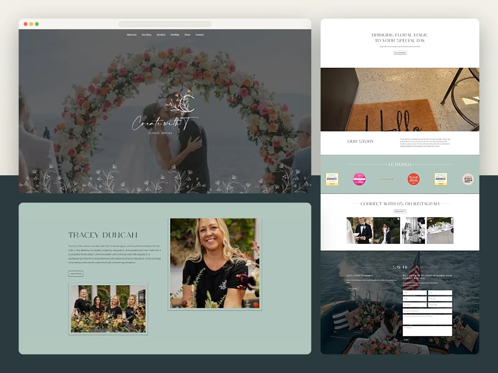 Wedding florals by Create with T at Edgewood
