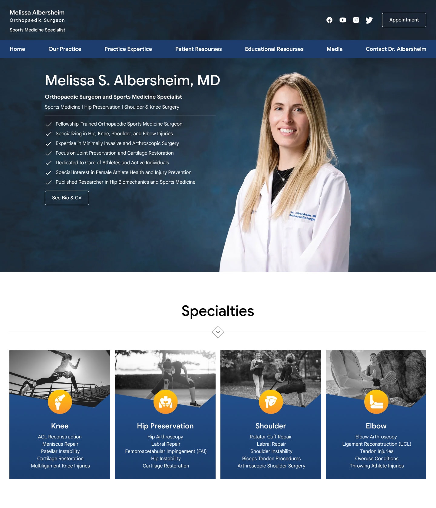 Melissa A. UCI website design preview