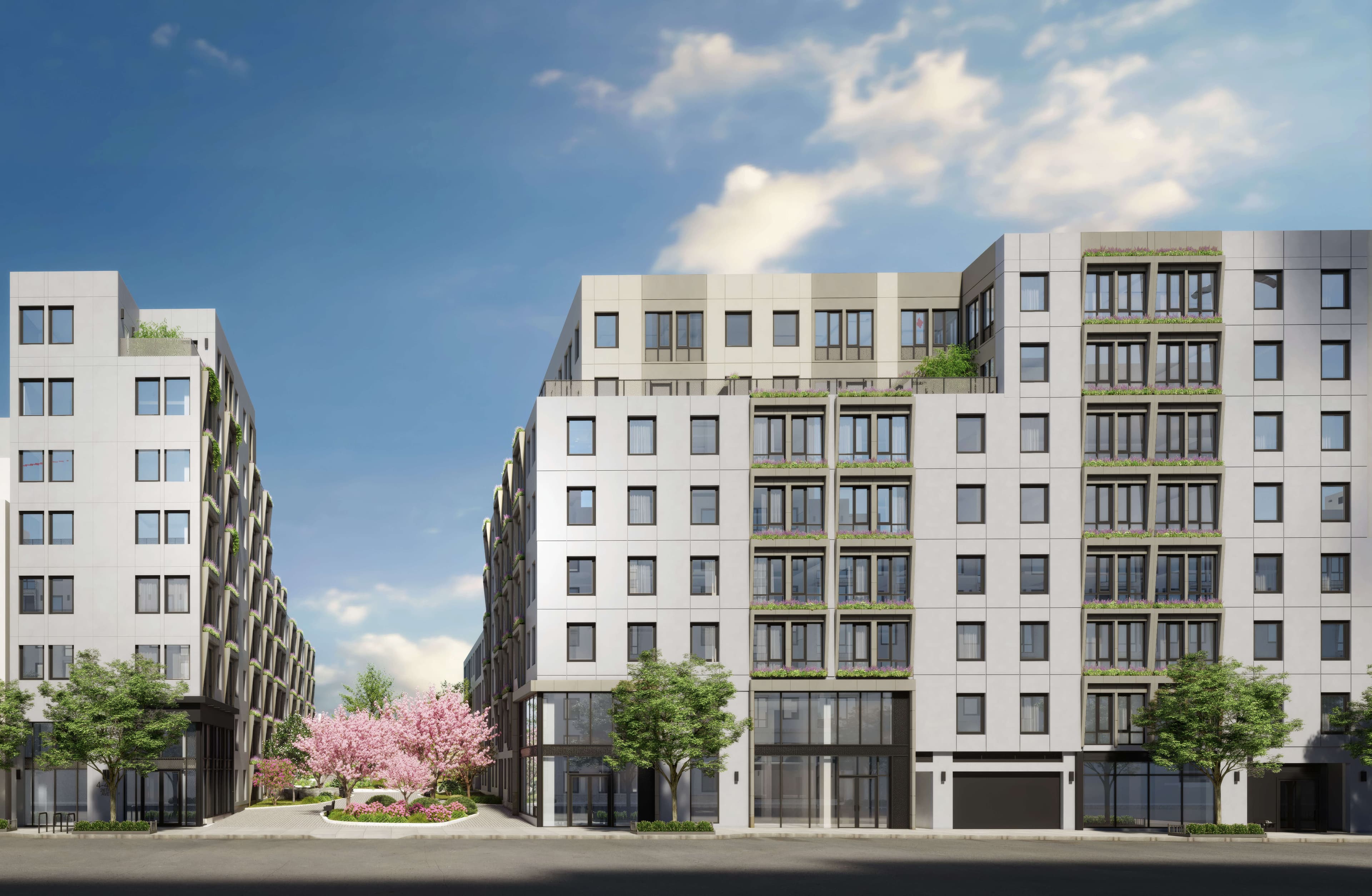 Rendering of Astoria Cove waterfront residential development in Queens