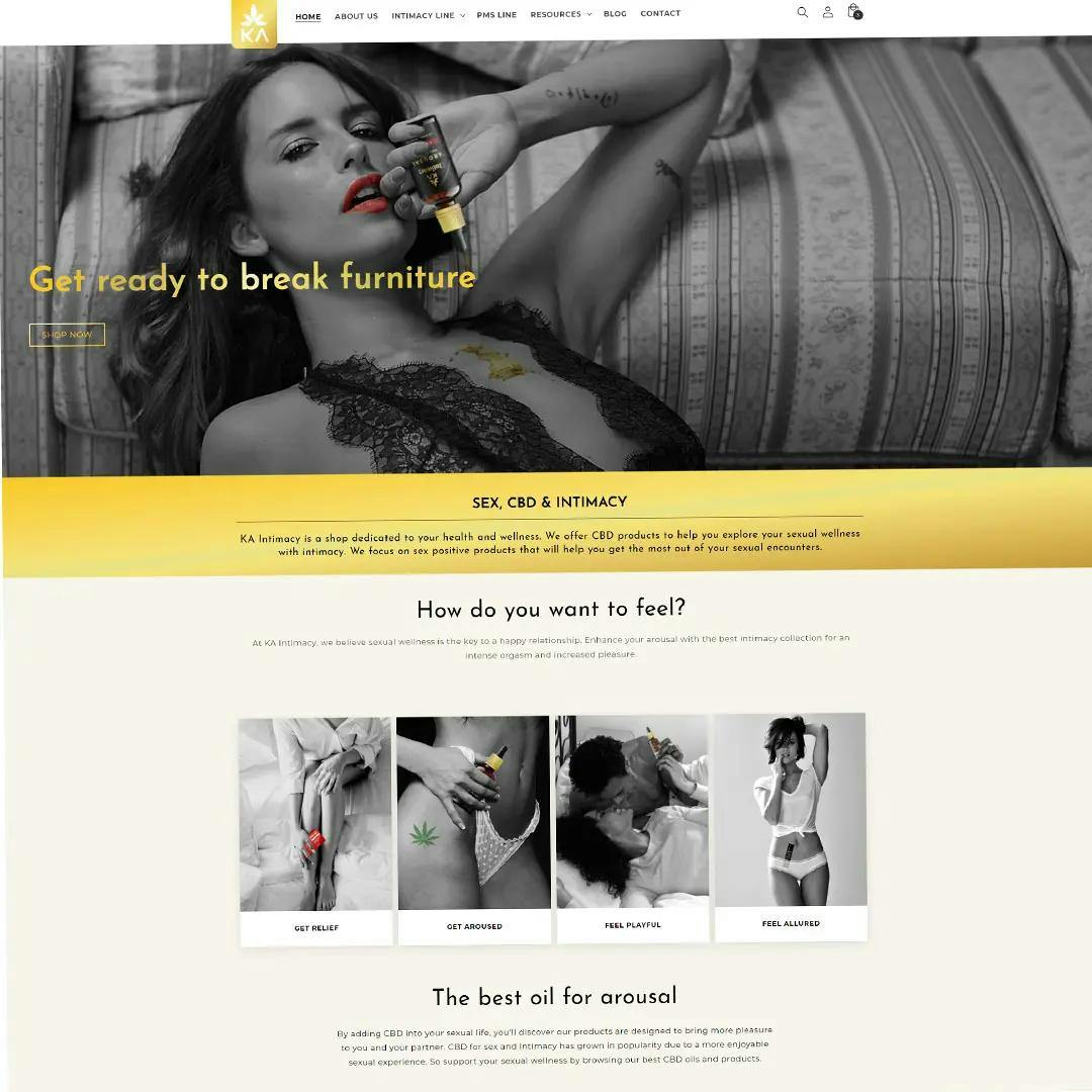KA Intimacy web design
