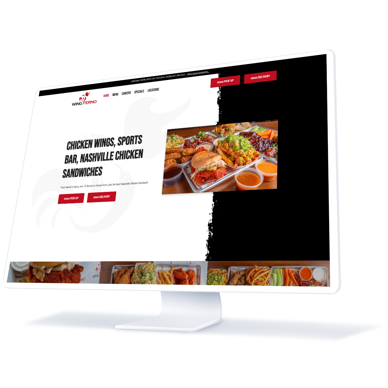 Wing Ferno home page web design