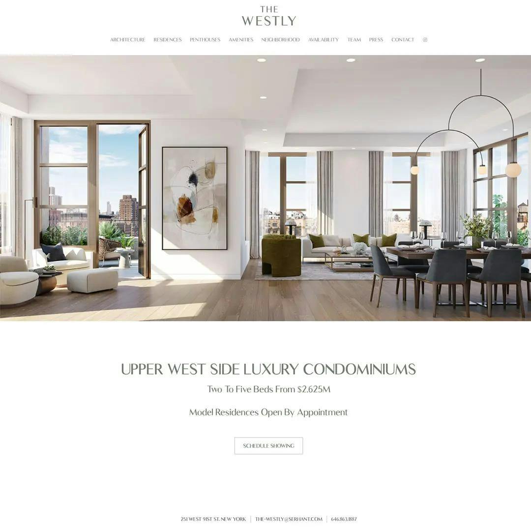 The Westly web design