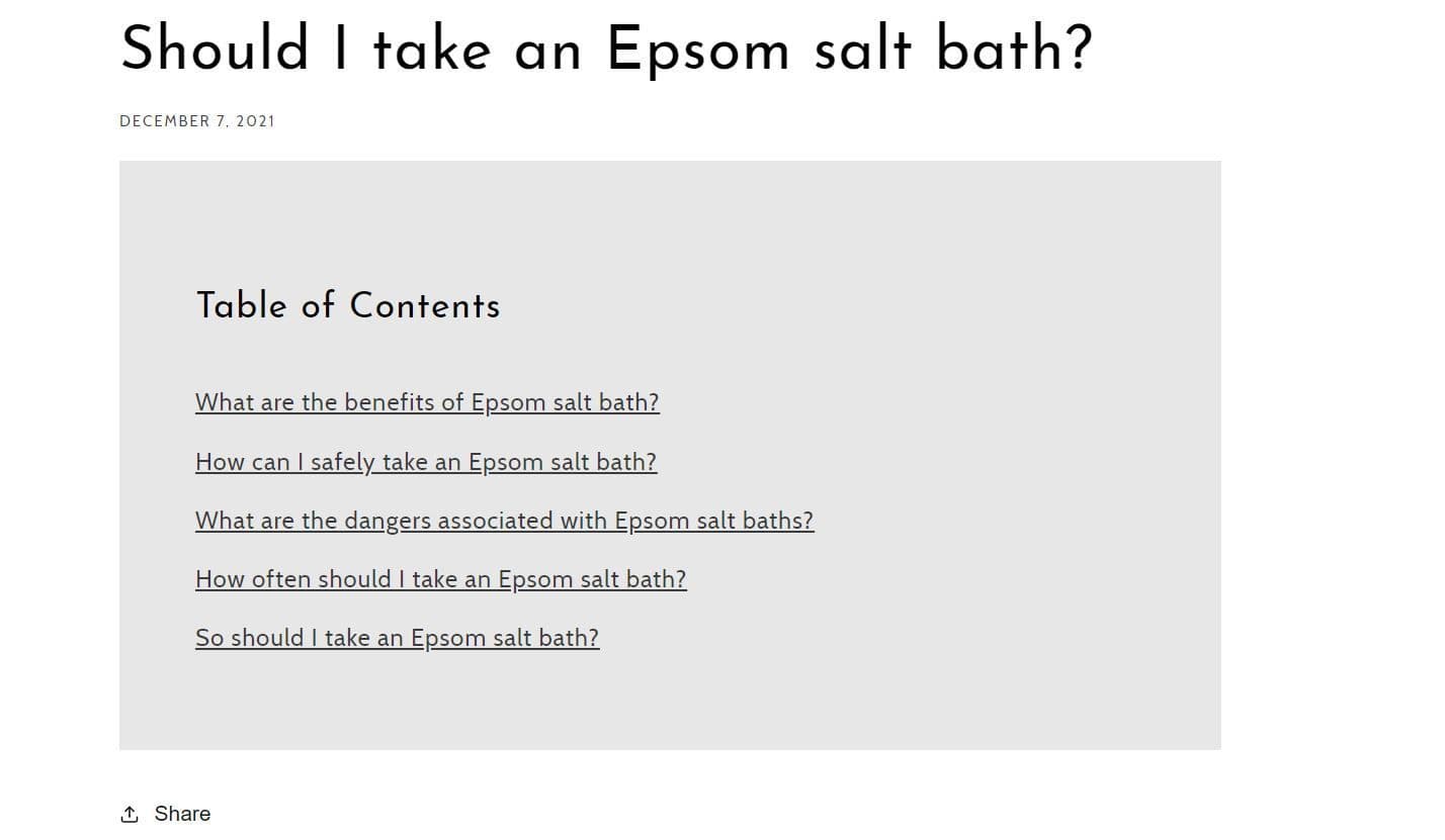Add Table of Content to Shopify Blog