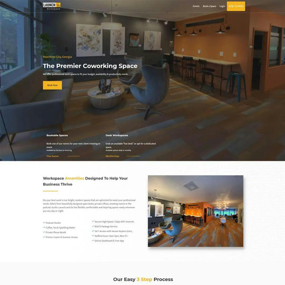 Launch and Go Workspace web design