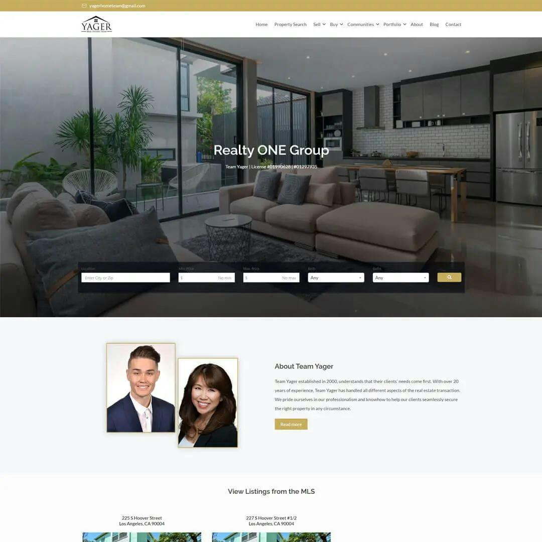 Realty ONE Group web design