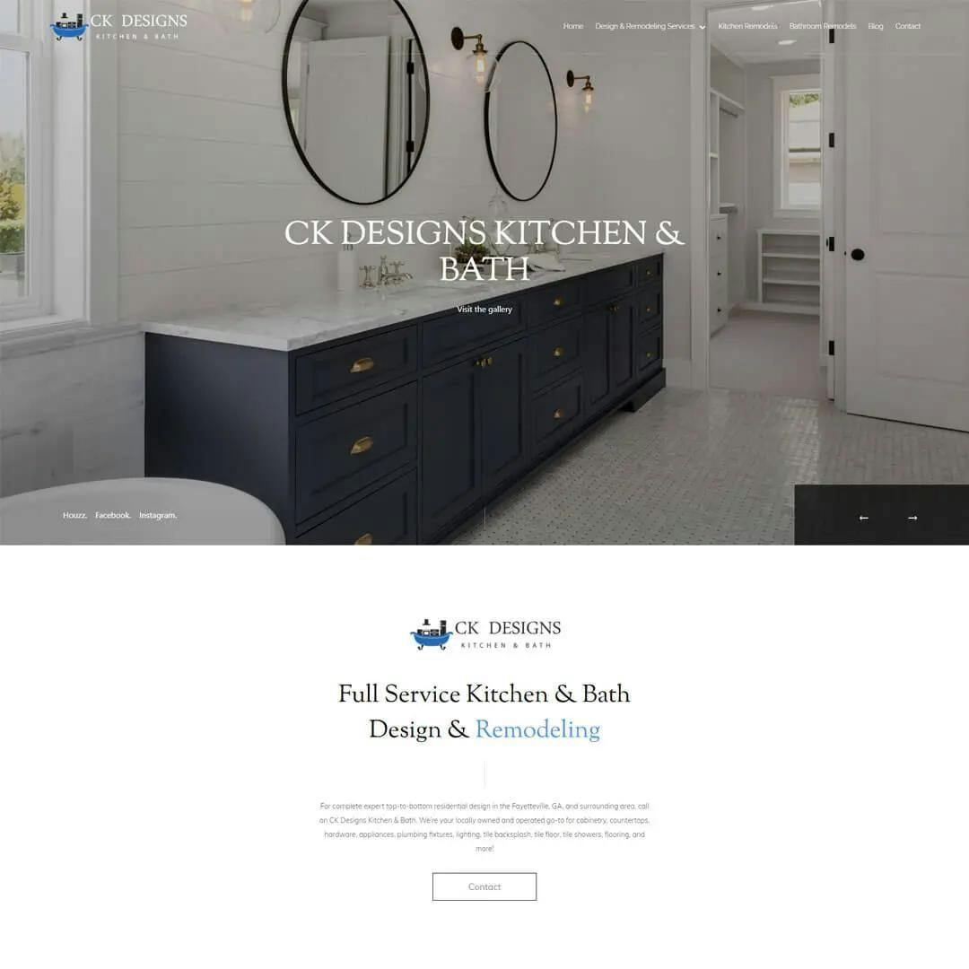 CK Designs Kitchen & Bath web design